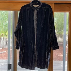 Free people velvet top - grey